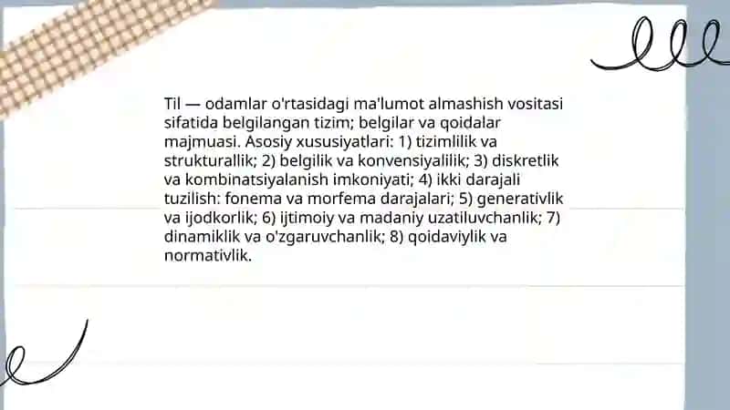 Tilning tizim sifatidagi mohiyati 3