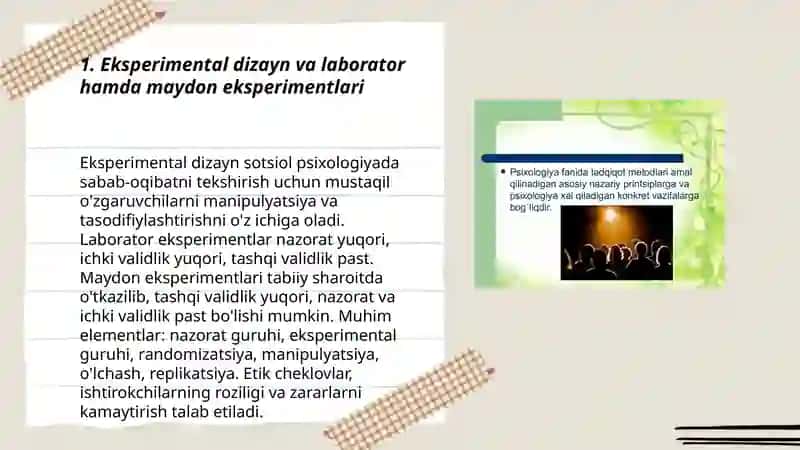 Sotsiol psixologiyada tadqiqot metodlari 3