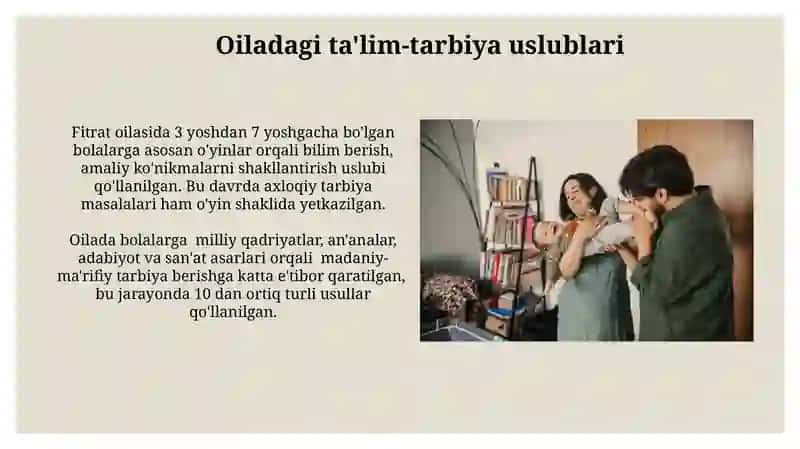 Fitratning "Oila" asarida oila qurish vafarzandtarbiyasi 3