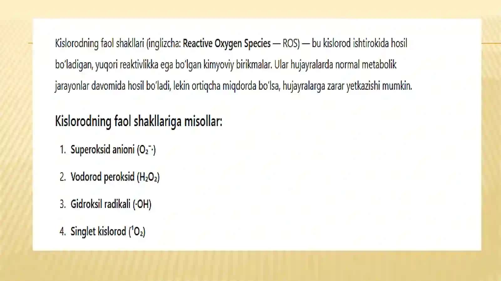 Kislarodning faol shakillari 3