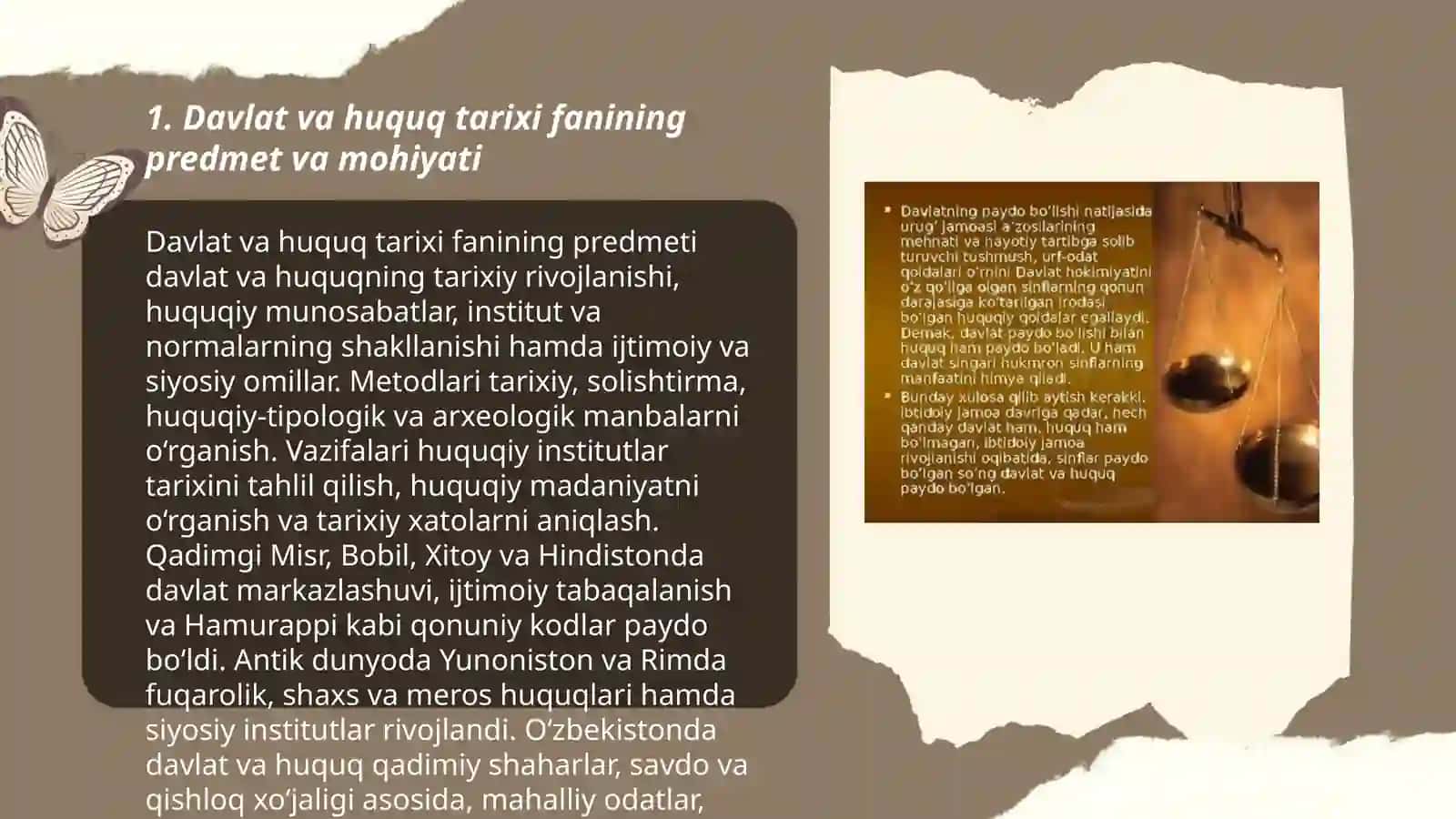Davlat va Huquq tarixi Fanining predmeti, metodlari, vazifalari 3