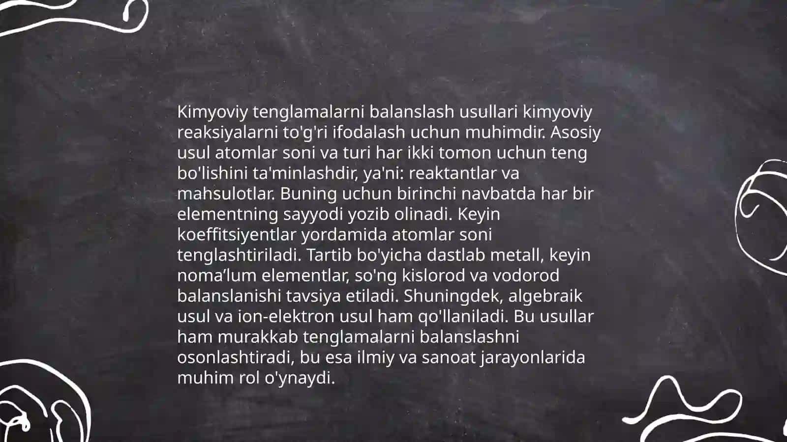 Kimyodan masalalar ishlash usullari 3