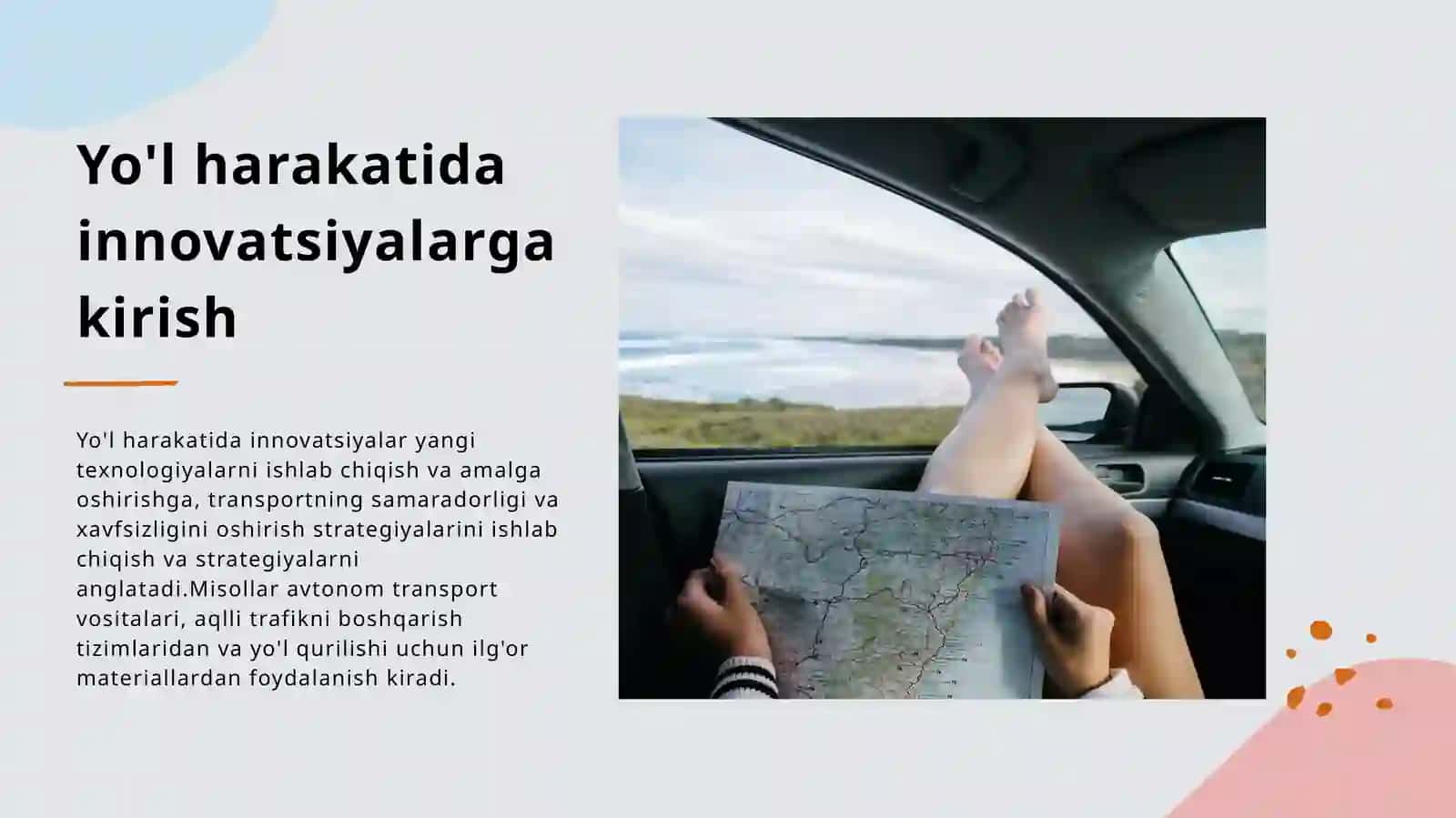 Yo'l harakatida innovatsiyalarga kirish 3