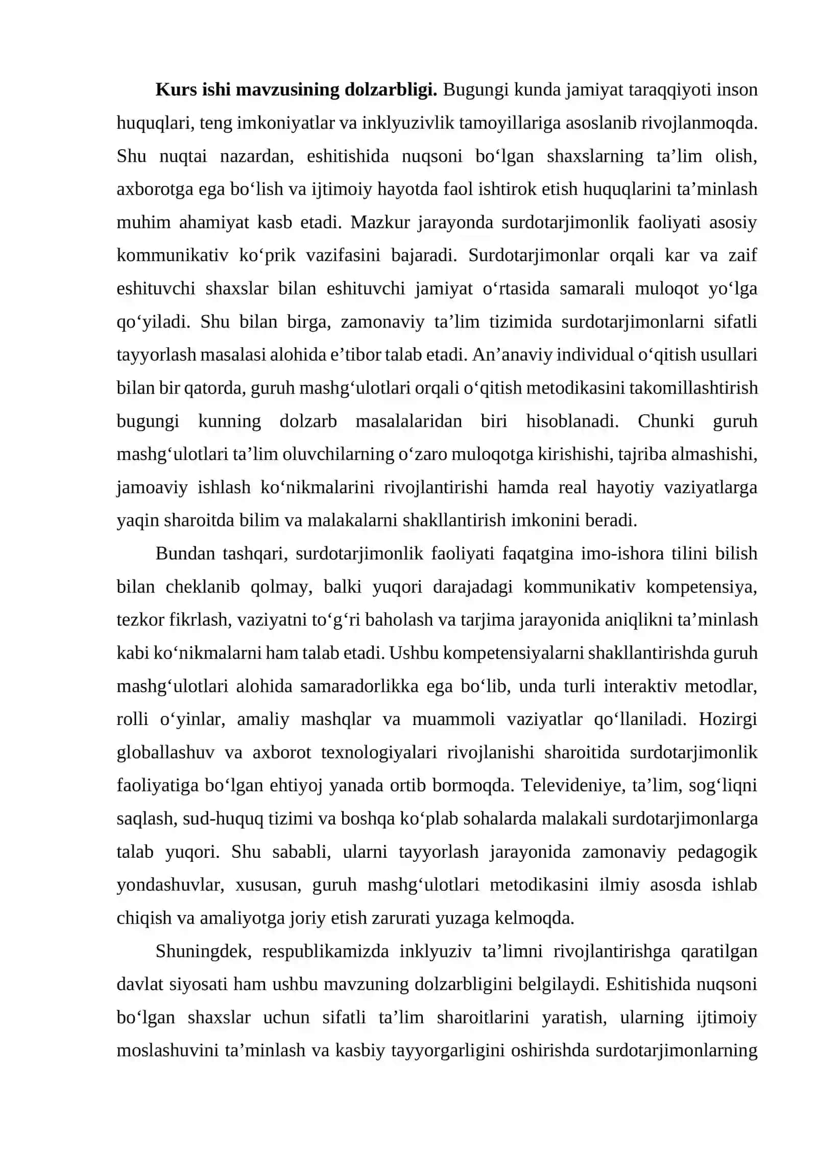 SURDOTARJIMONLIKDA GURUH MASHG‘ULOTLARI METODIKASI 3