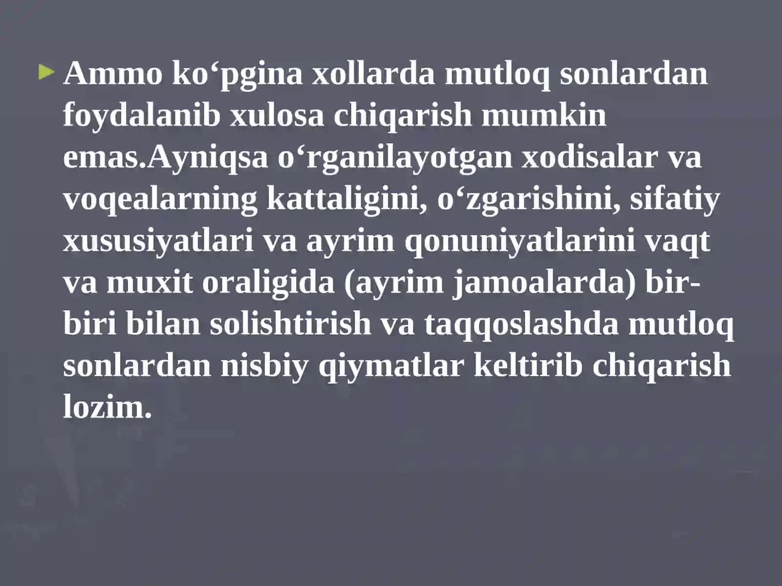 Nisbiy miqdorlar, ularning tibbiyotda qo‘llanilishi 3