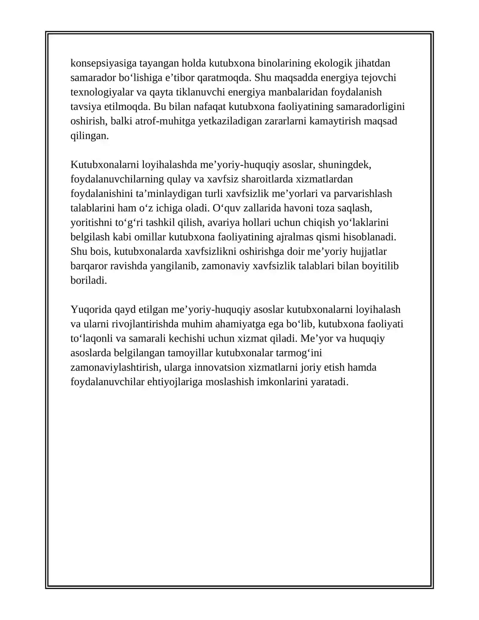 Kutubxonalarni loyihalashning me’yoriy-huquqiy asoslari 3