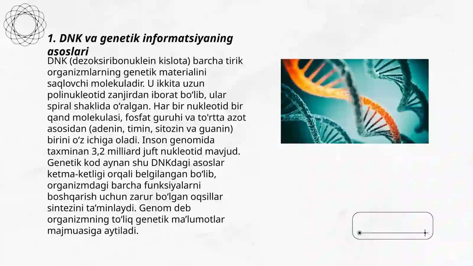 Genetik psixofiziologiyada DNK psixogenetikasining asosi sifatida 3
