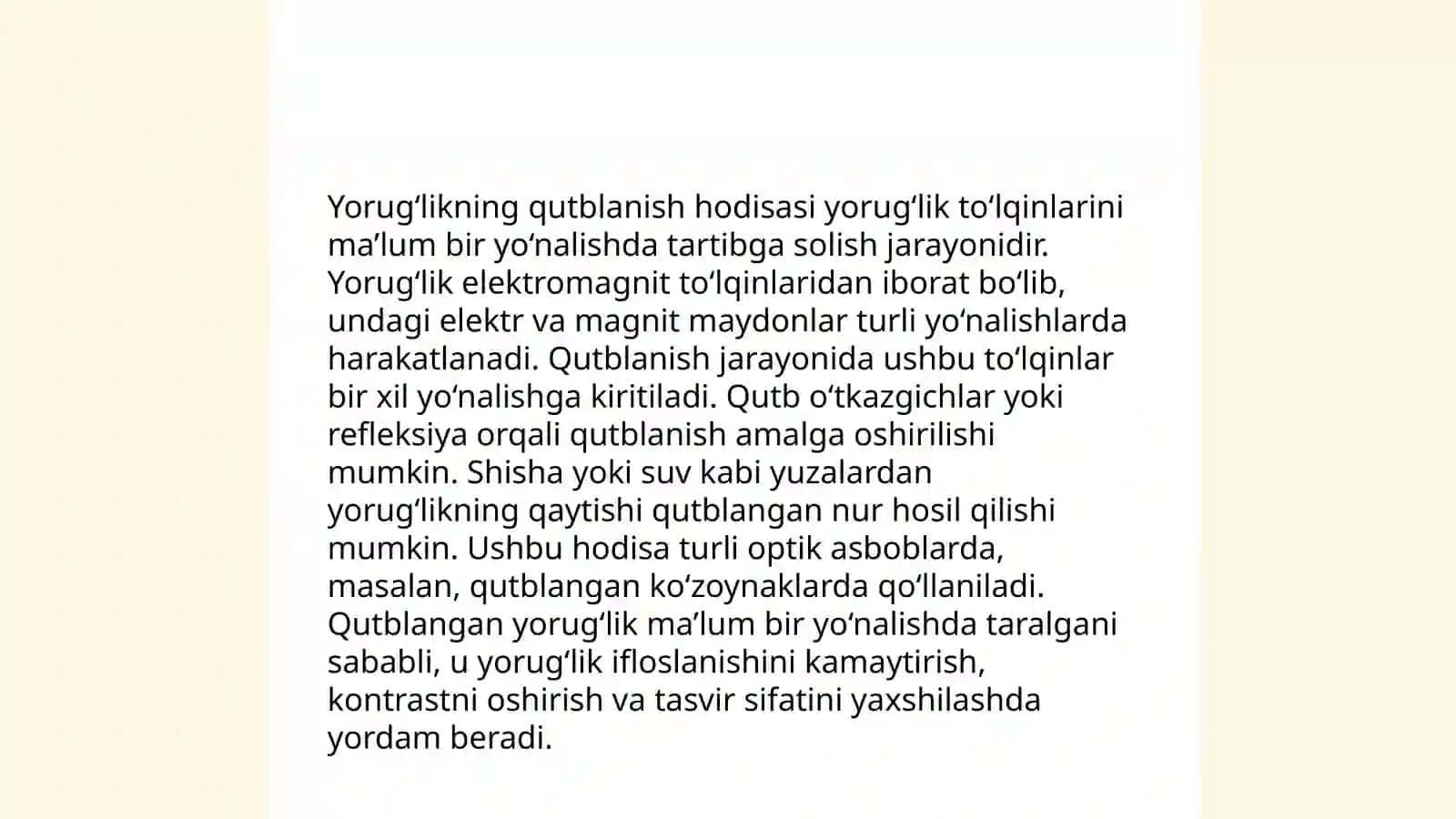 Yorug‘likni qutblanish xodisasini oʻrganish va malyus qonunini tekshirish 3
