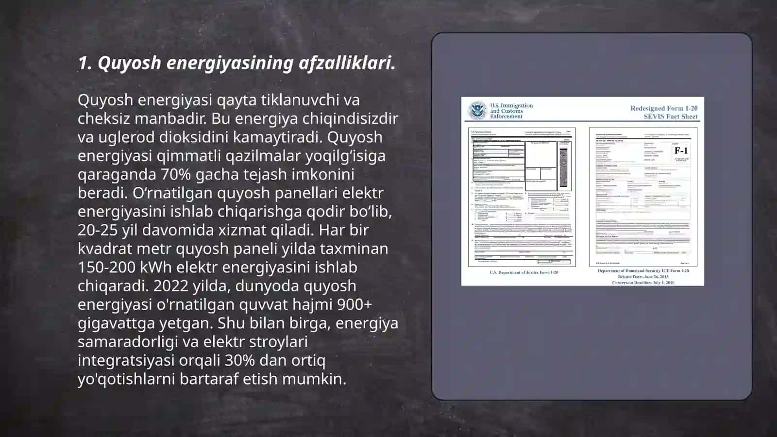 Oʻzbekistonda quyosh energiyasidan foydalanish imkoniyatlari va cheklovlar 3