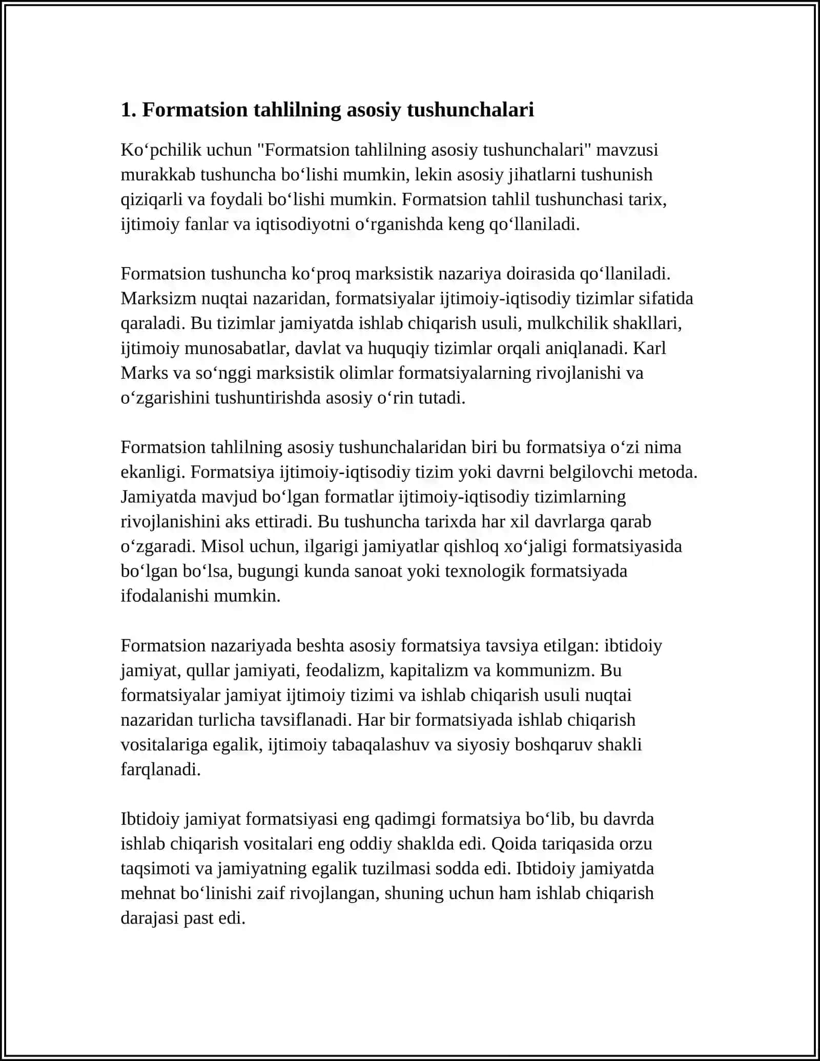 Formatsion tahlilning asosiy tushunchalari 3