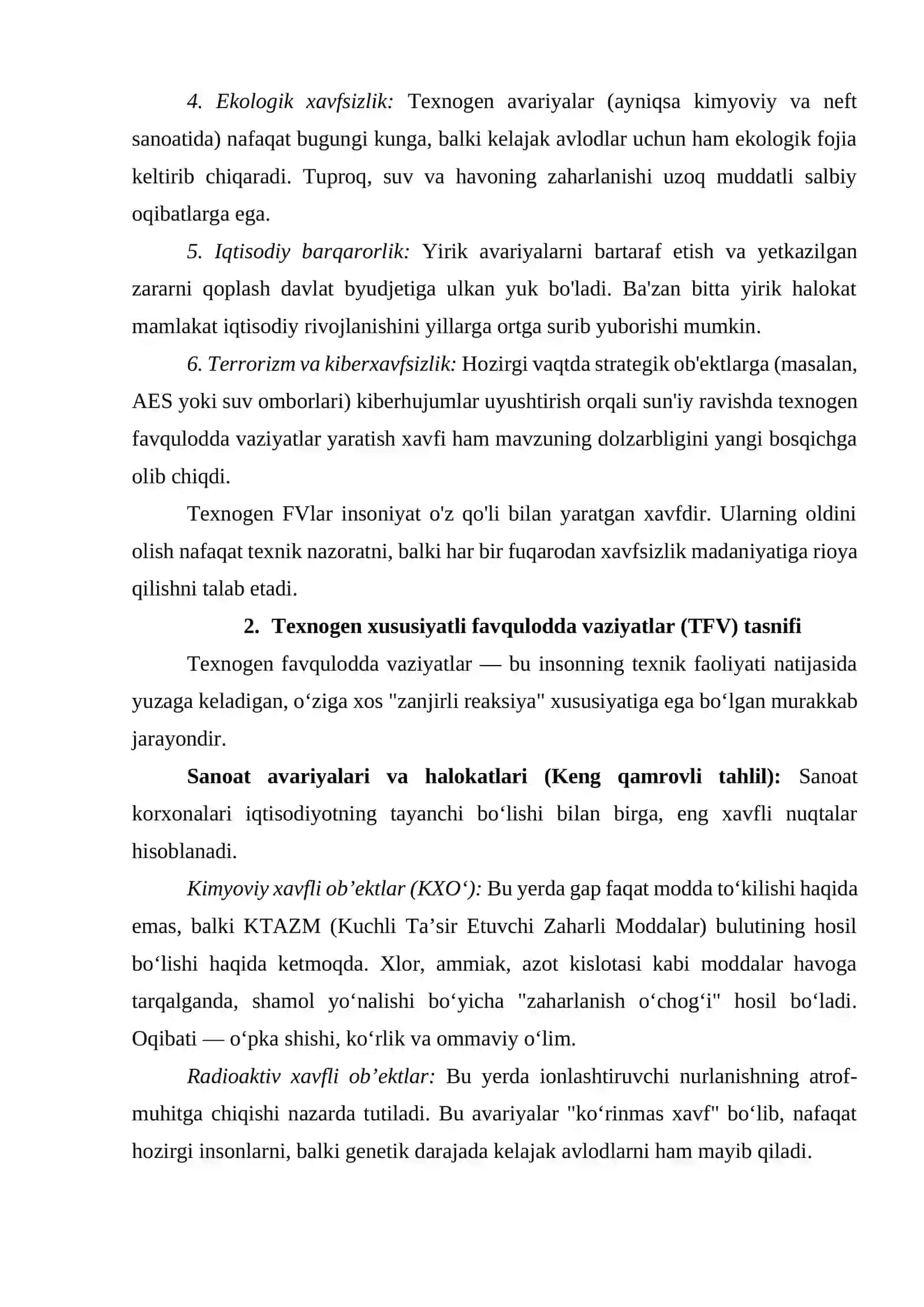 Texnogen xususiyatli favqulodda vaziyatlar 3