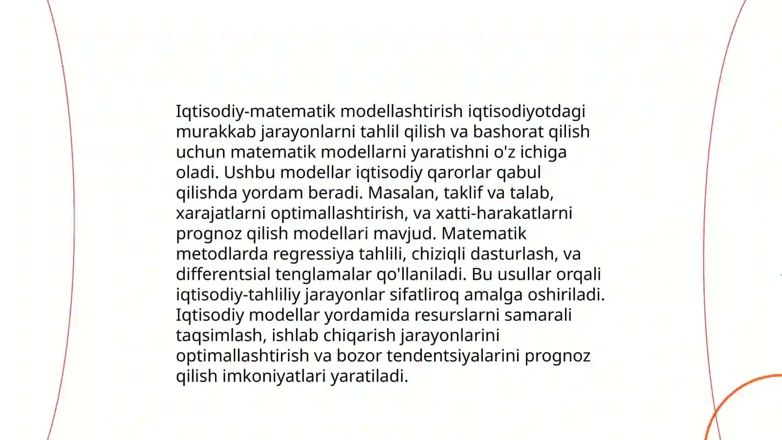 Iqtisodiy-matematik usullar va uning modellari 3