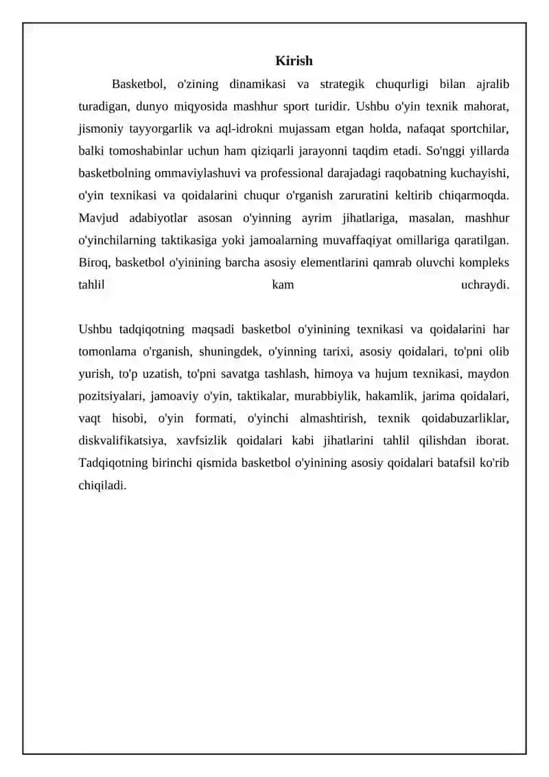 Basketbol o’yini texnikasi va qoidasi 3