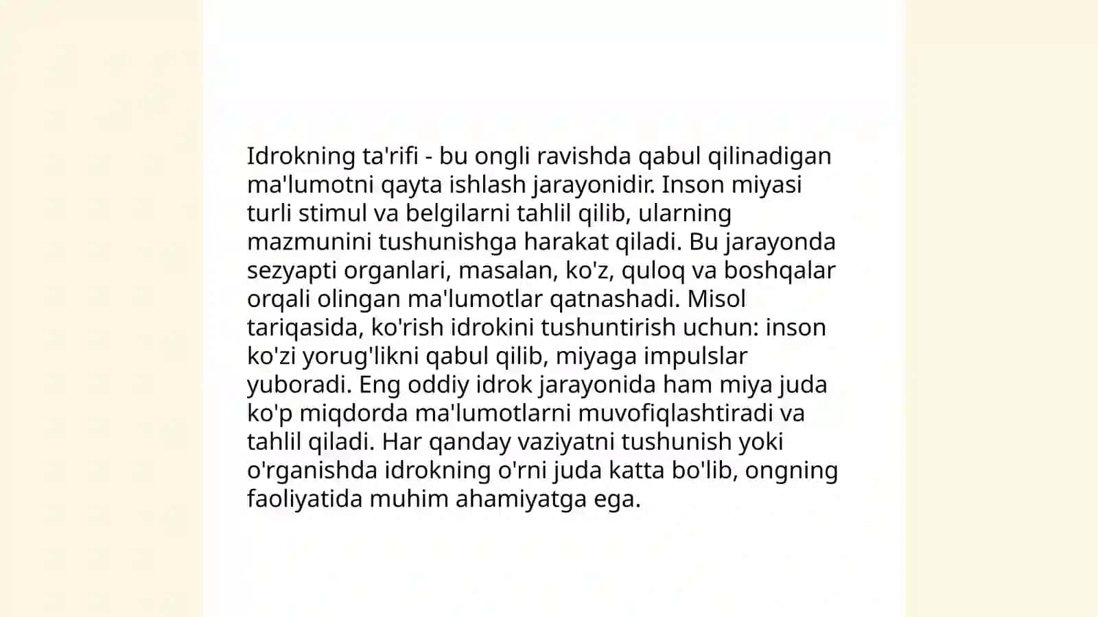 Idrok haqida tushuncha va uning xususiyatlari 3