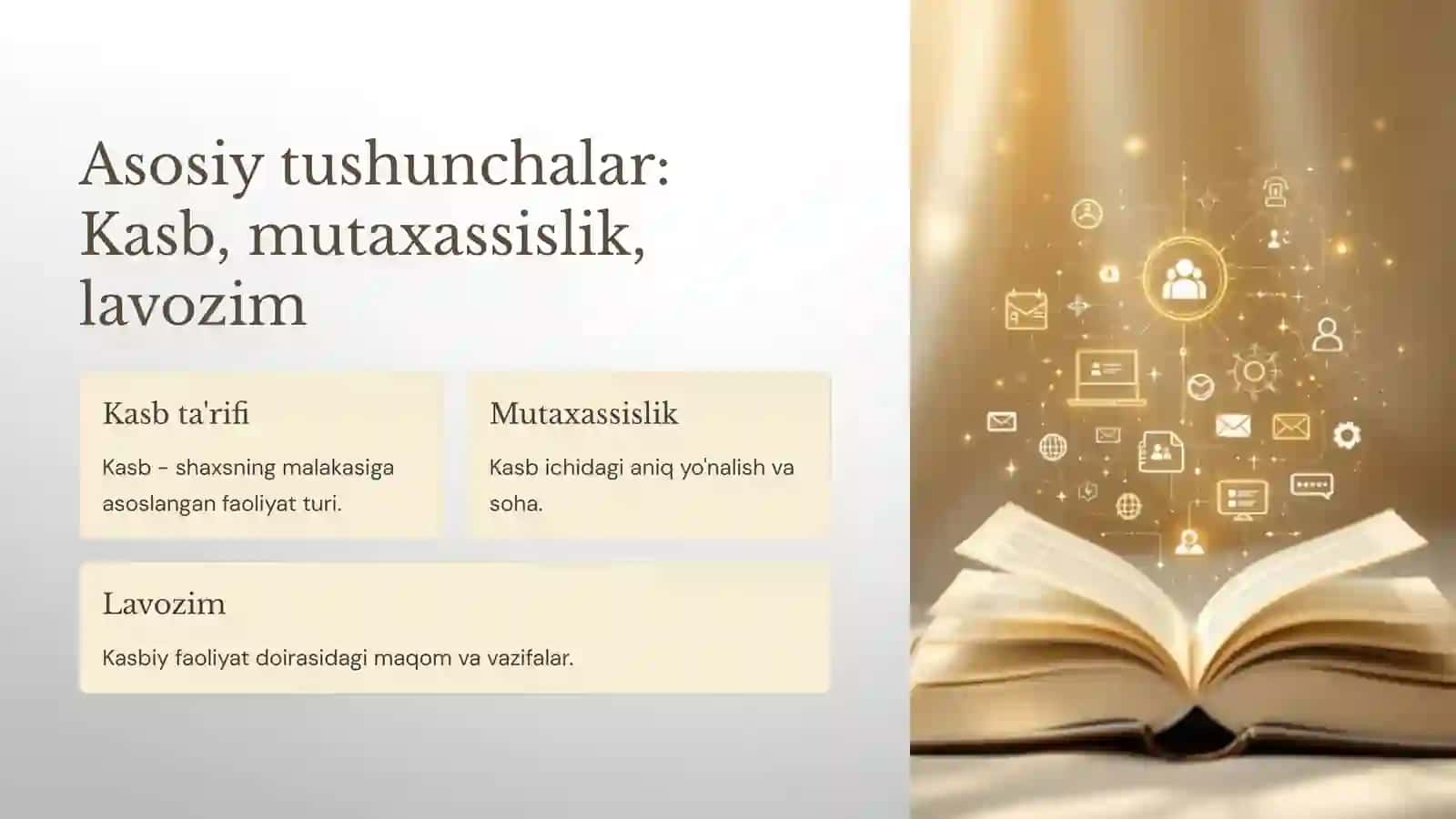 Kasbni to'g'ri tanlashning mohiyati va istiqboli 3