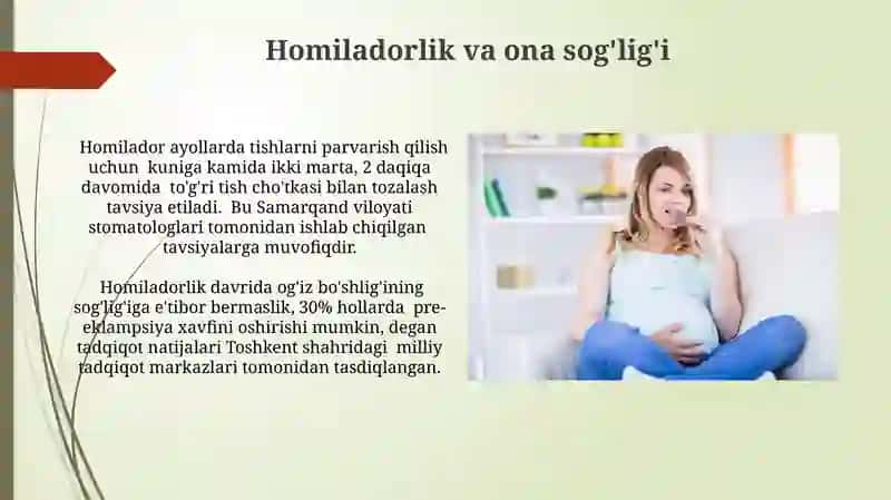 Homiladorlik va stomatologik kasalliklar 3