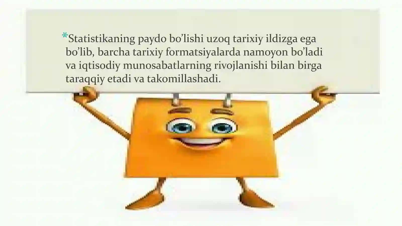 Statistikatushunchasi vauning fansifatidagi shakllanish tarixi 3