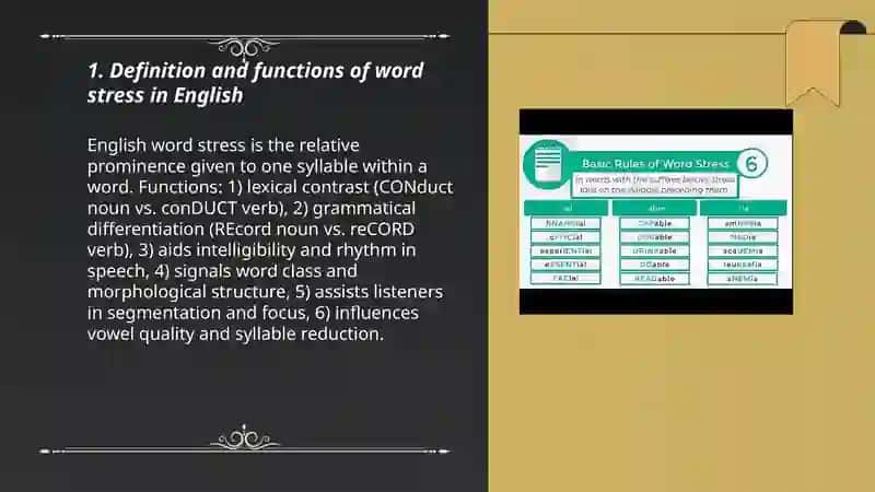 Stress-word stress 3