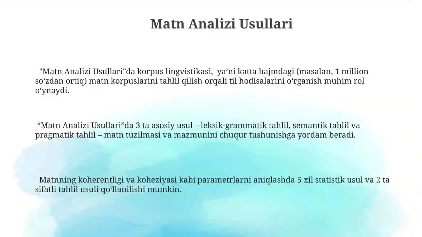 Matn Analizi Usullari 3
