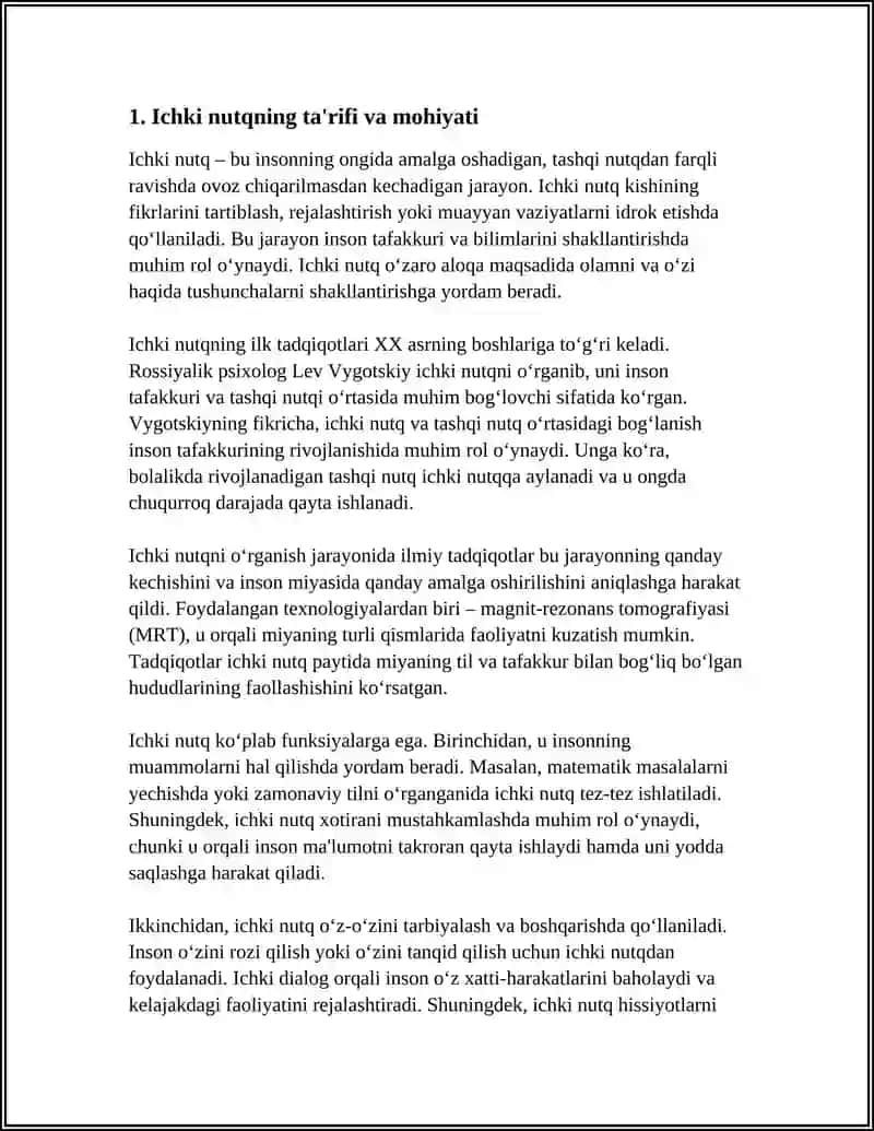 ICHKI NUTQ 3