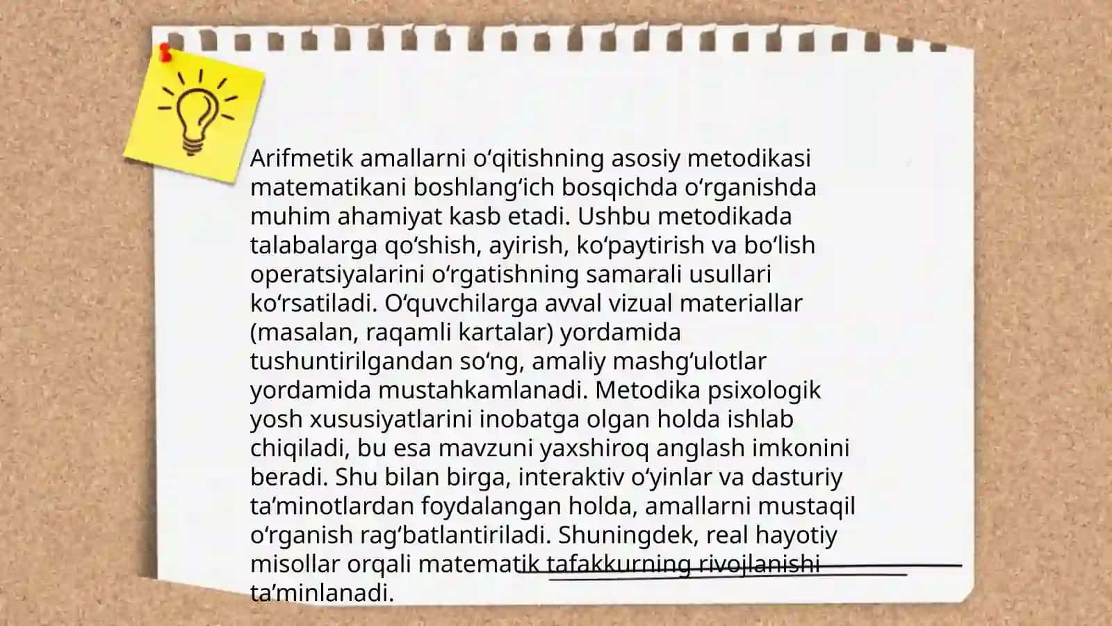 Arifmetik amallar bajarish metodikasi 3