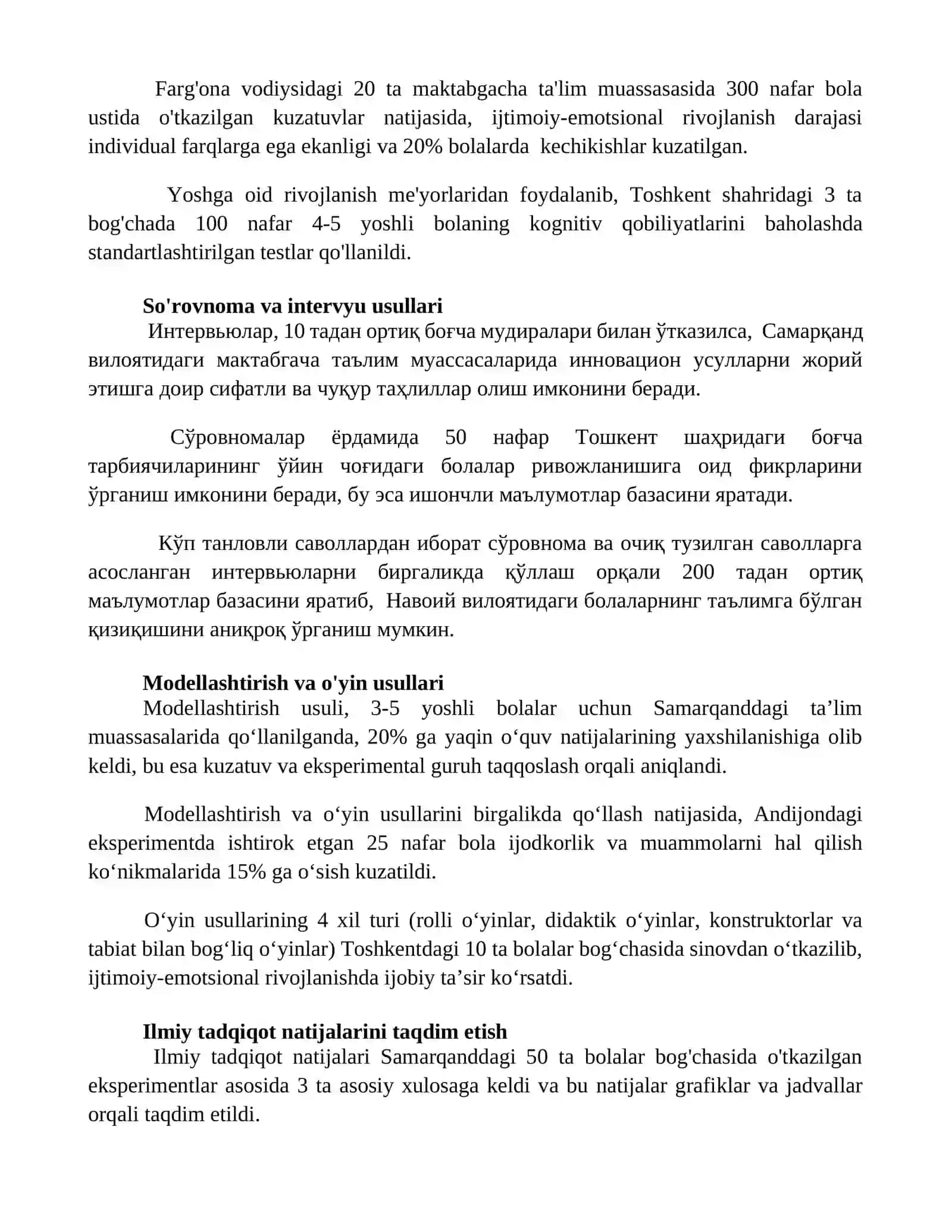 Maktabgacha pedagogikaning ilmiy tadqiqot metodlari 3