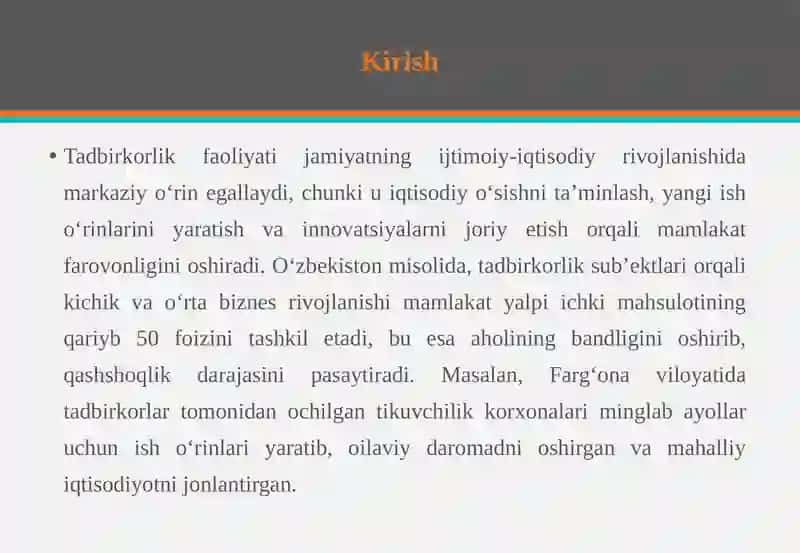 Tadbirkorlik faoliyati tashkilotish tartib-tamoillari 3