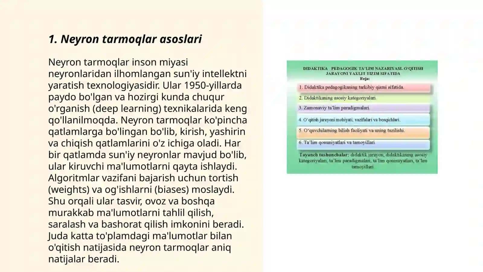 Neyron tarmoqlarni o'qitish jarayoni 3