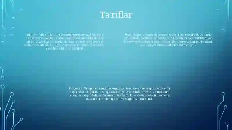 Tabiiy Va SunʼIy Vitaminlarning Metabolizmi Va Ekskretsiyalanishi 3