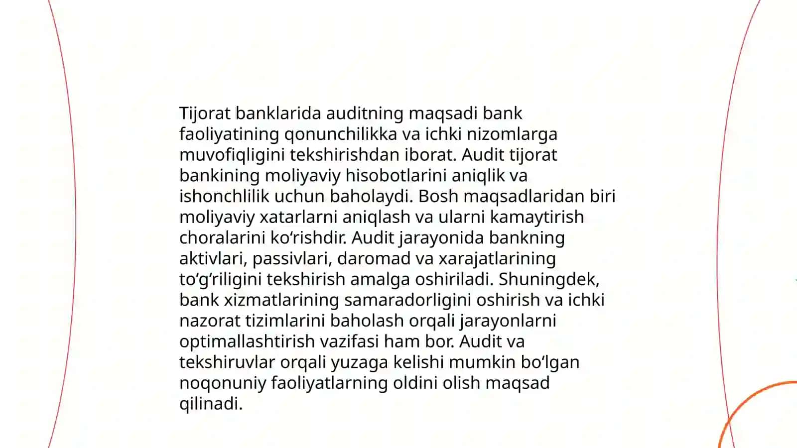 Tijorat banklarida xulosalar va hisobotlar auditi 3