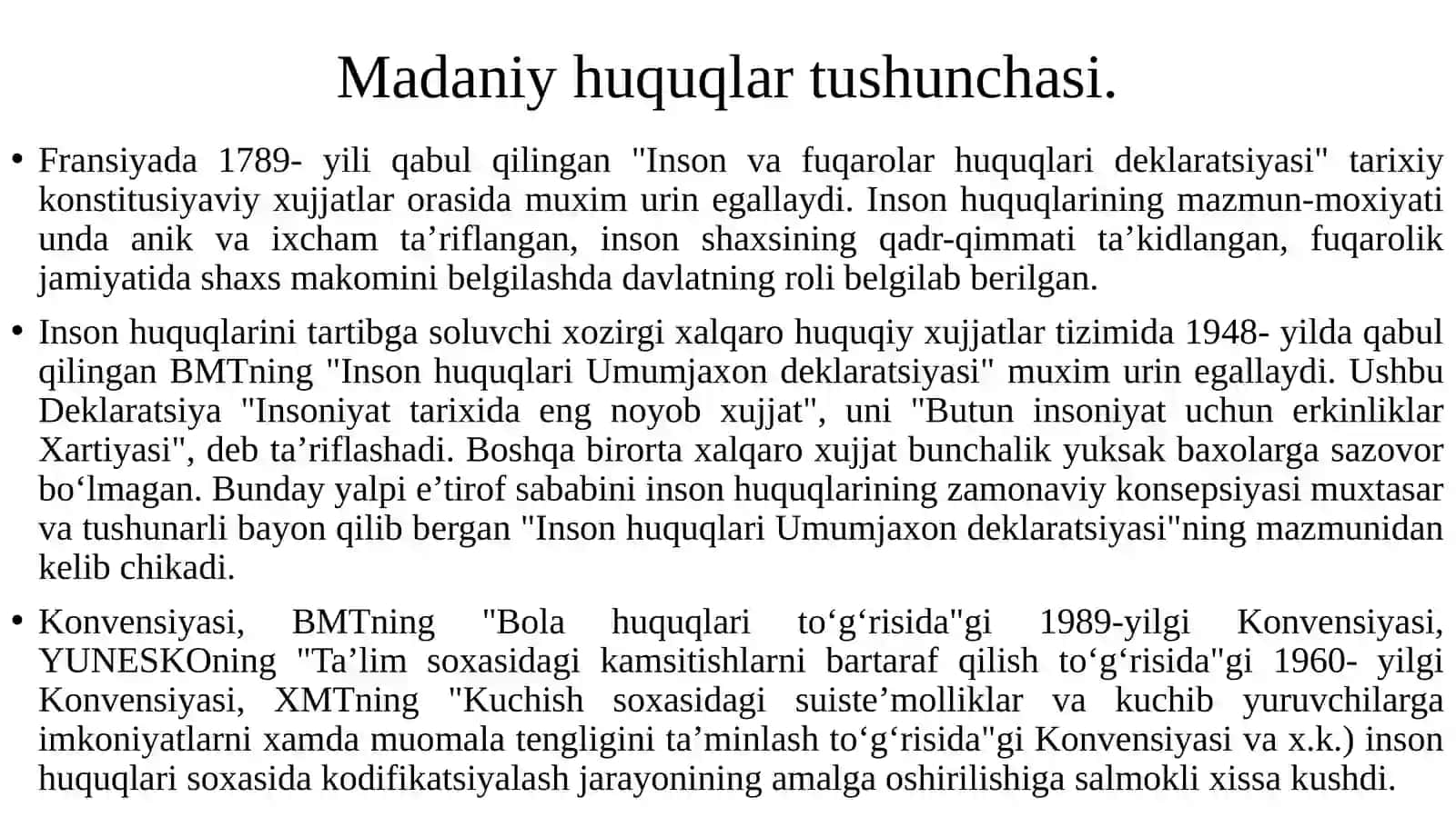 O‘zbekiston Respublikasi fuqarolarining madaniy va ekologik huquqlari 3