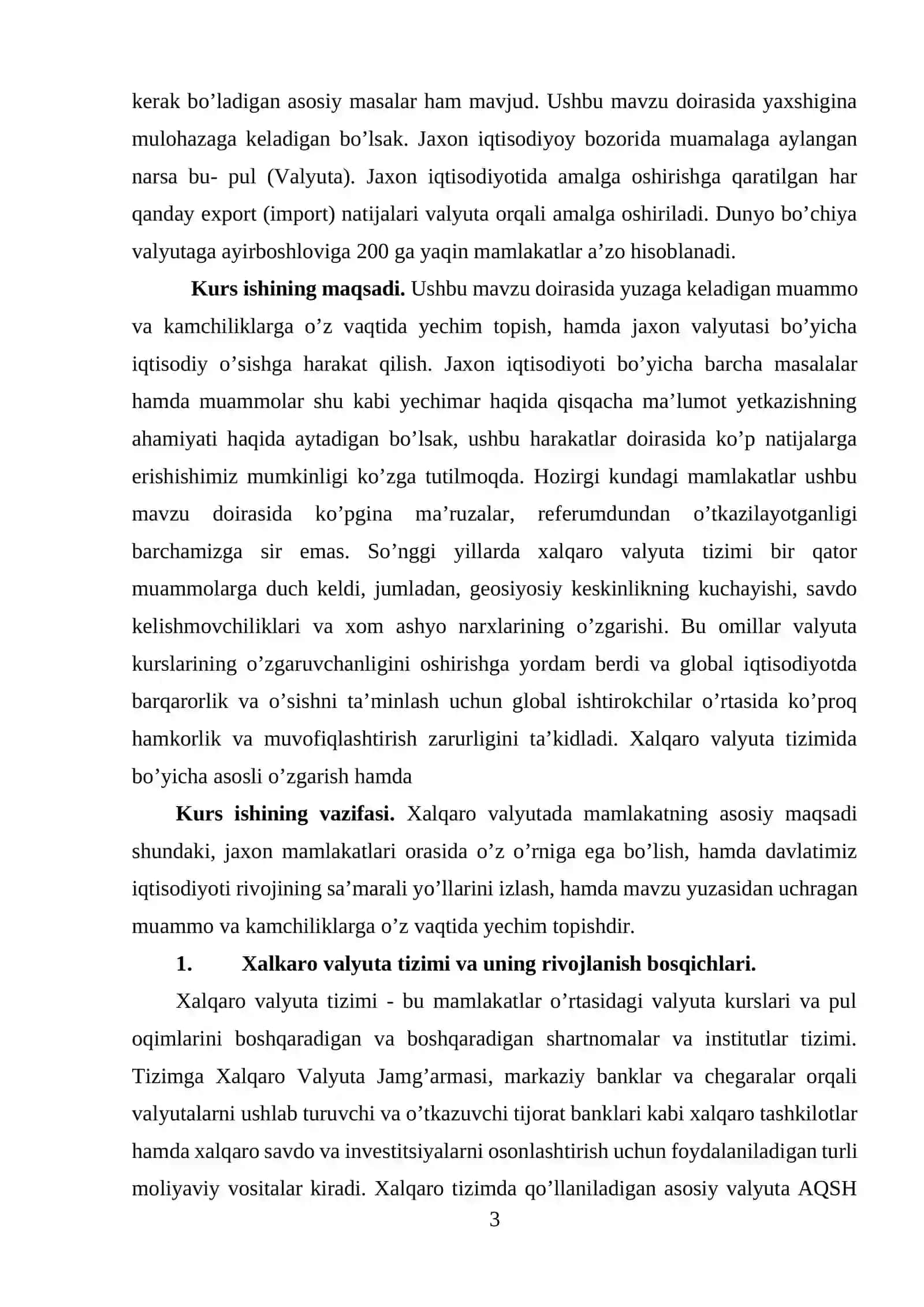 Xalkaro valyuta va kredit munosabatlari 3
