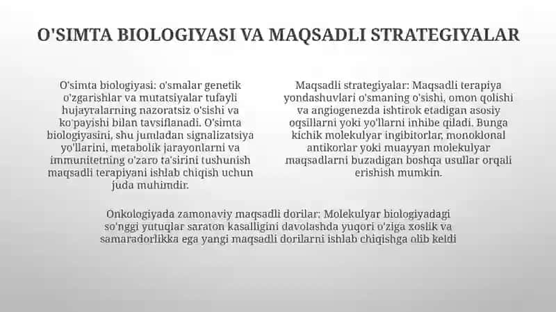 Xavfli Õsmalarni Davolashda Target Preparatlar 3