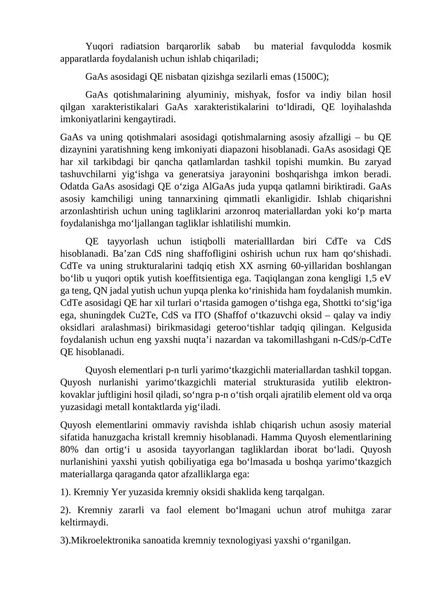 Quyosh elementlari: zamonaviy holati va rivojlanish istiqbollari 3