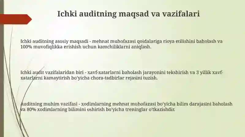 Ichki auditning asosiy tamoyillari 3