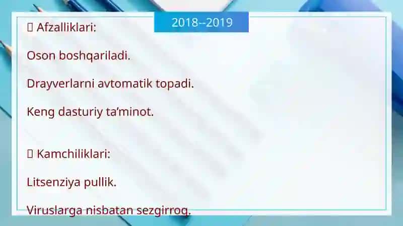 Windows operatsion tizimi 3