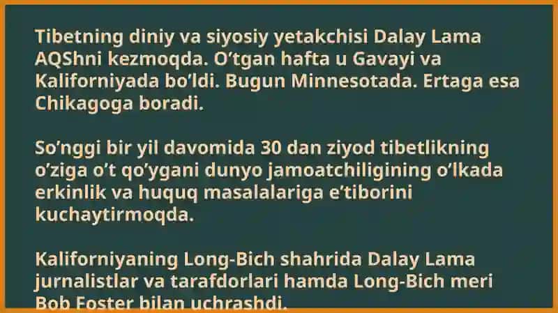 Dalay-Lama XlV asrning  dinlararo muloqot madaniyatning  rivojlantirishga qo'shgan hissasi 3