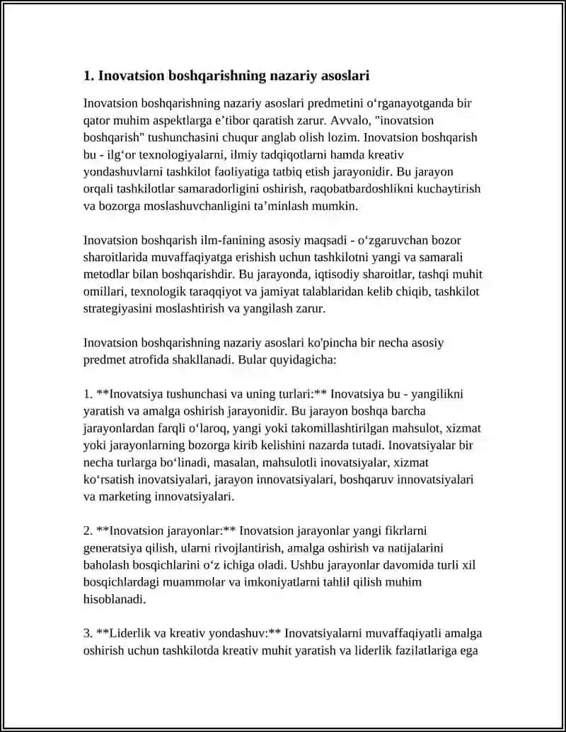 INOVATSION BOSHQARISHNING METODOLOGIYASI 3