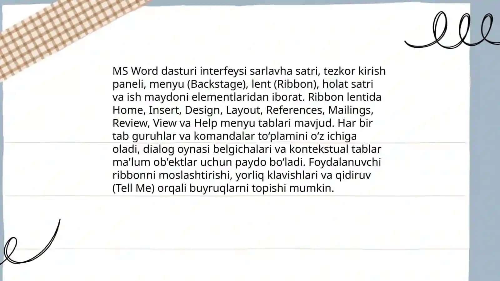 MS Word dasturi va uning imkoniyatlari 3