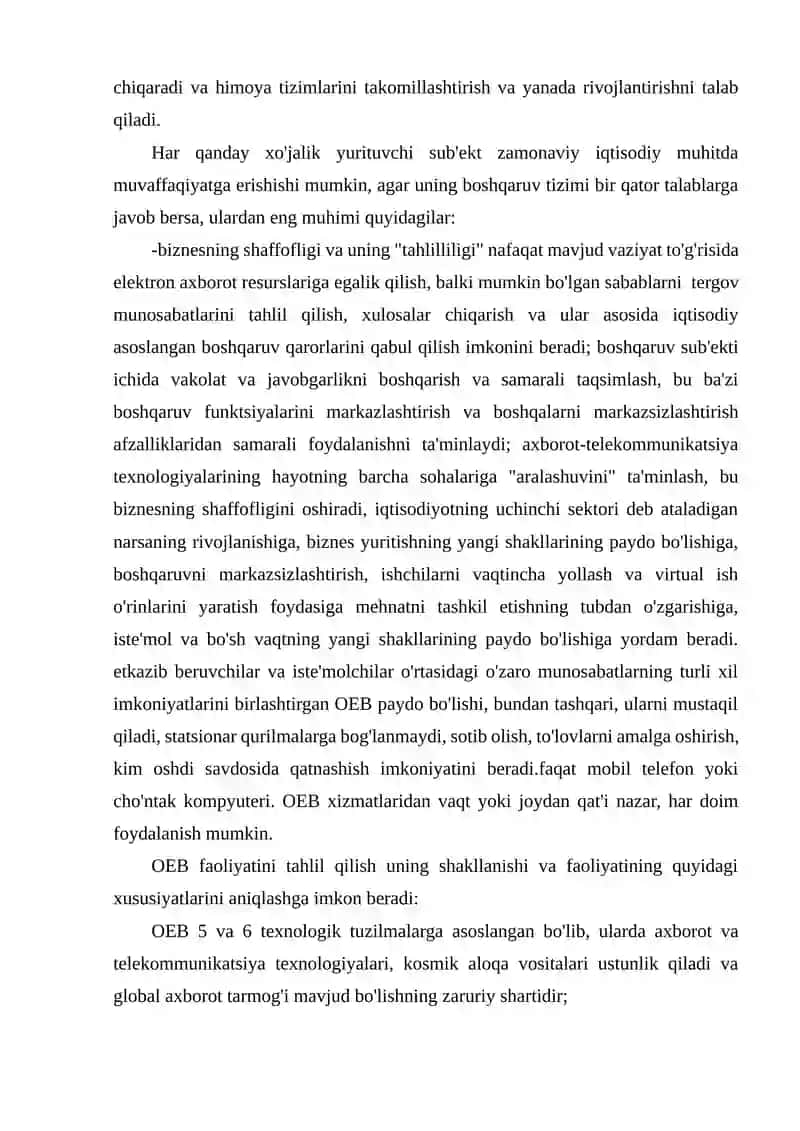 Elektron Biznesning Tarmoq va Sohalarda Amalga Oshirilishi 3