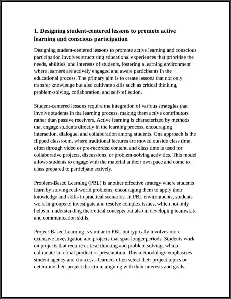 Designing Student-Centered Lessons for Active Learning 3