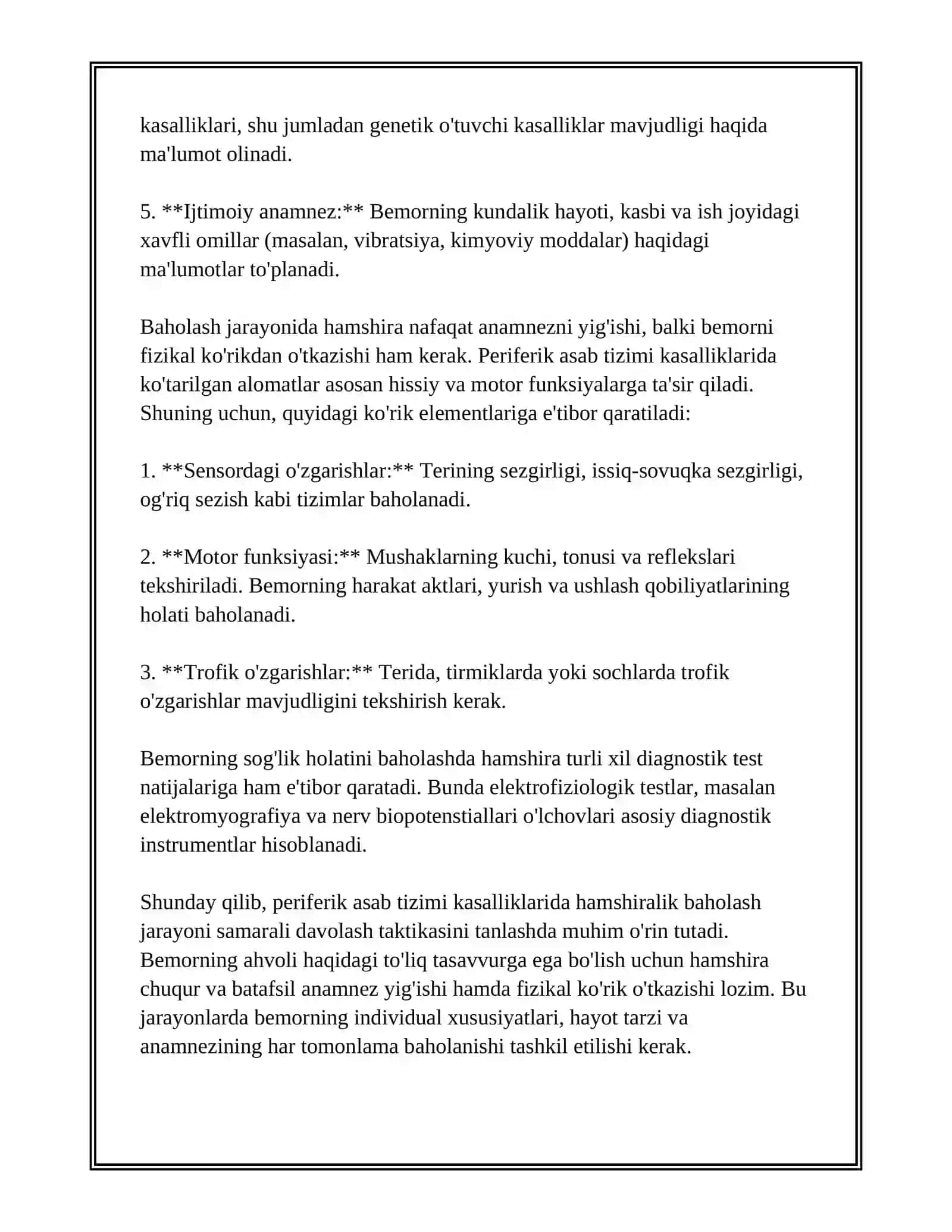 PERIFERIK ASAB TIZIMI KASALLIKLARIDA HAMSHIRALIK PARVARISHI 3