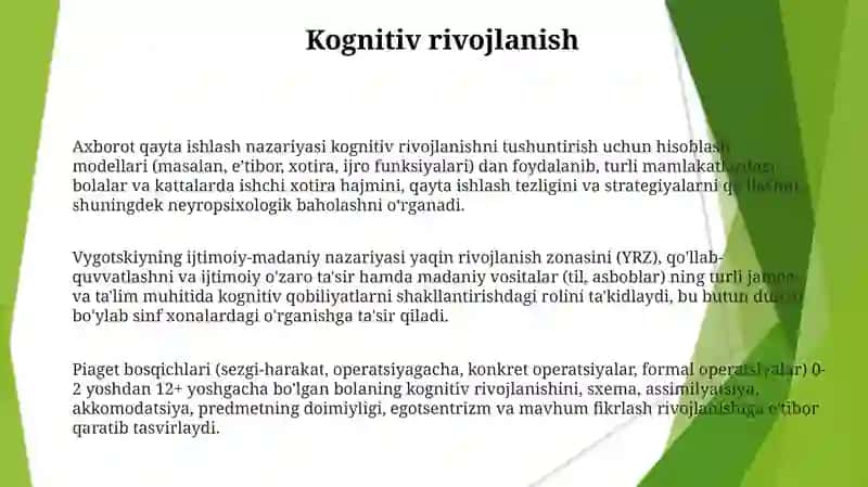 Tafakkur borasidagi psixologik nazariyalar 3