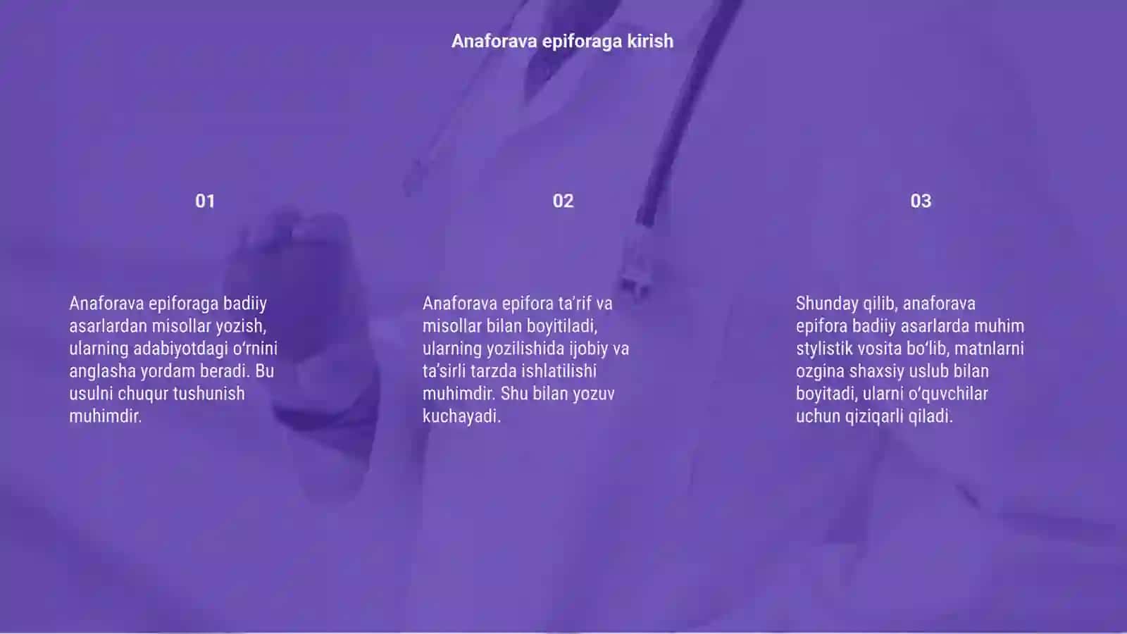 Anaforava epiforaga misollar 3