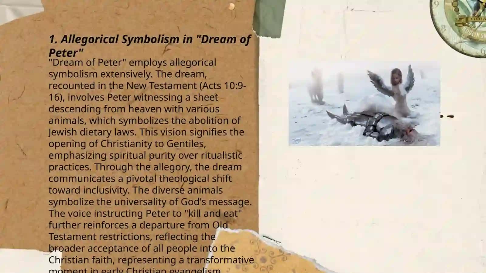 Allegoric heroes in "Dream of Peter" 3