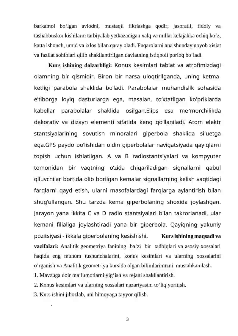 Ikkinchi tartibli chiziqning qutb koordinatalaridagi tenglamasi va fokal xossalari 3