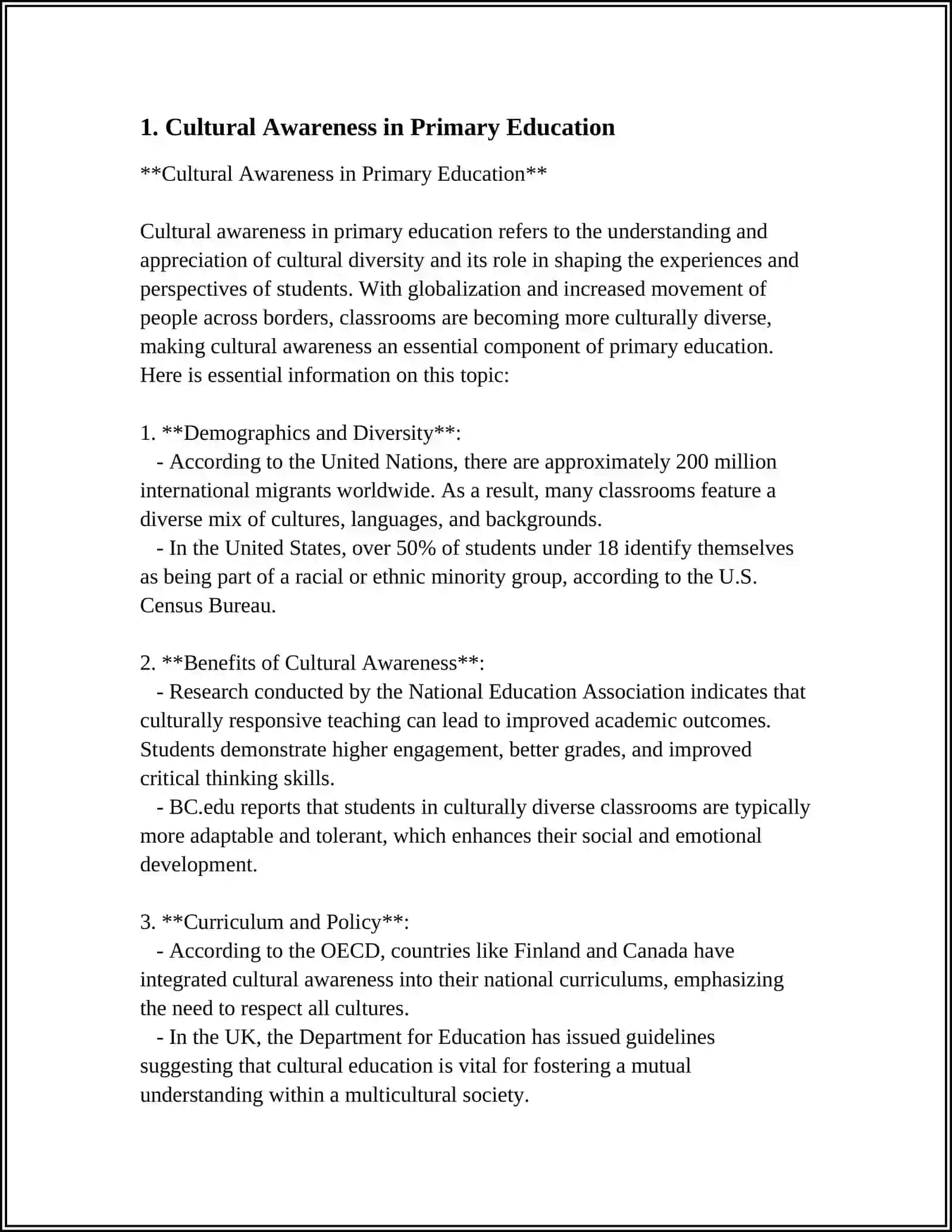 DEVELOPING INTERCULTURAL HOSPITALITY IN PRIMARY SCHOOL 3
