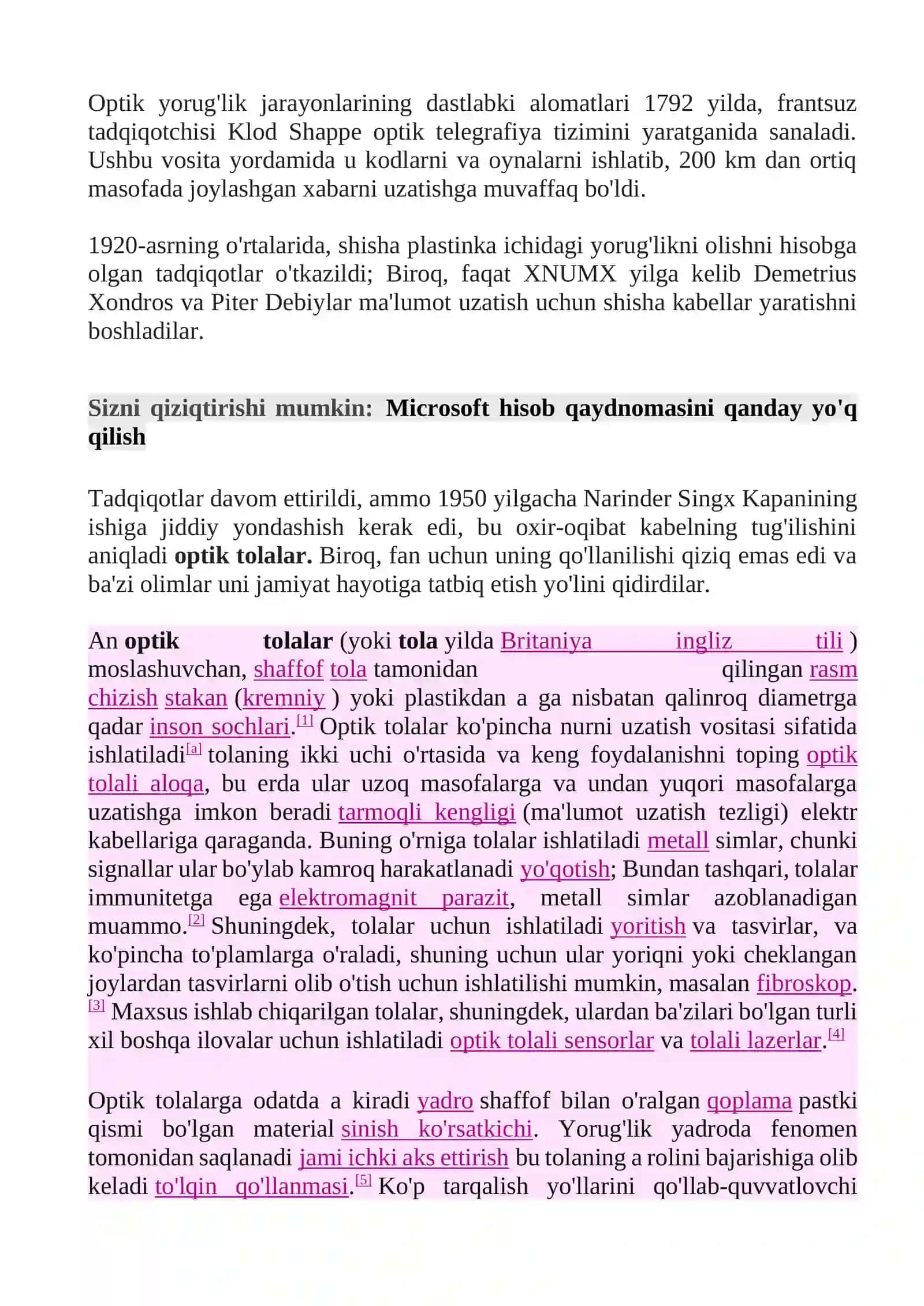 optik tolaning tibbiyotda qo'llanilishi 3