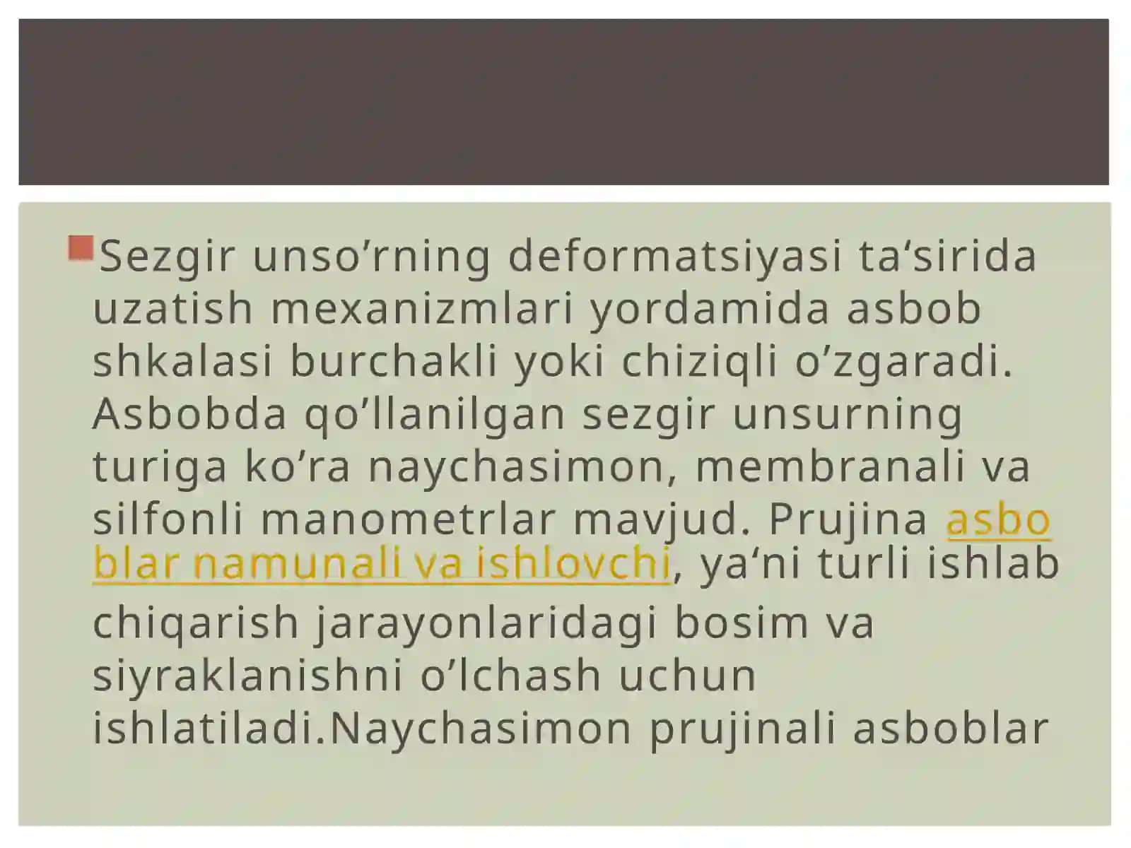 DEFORMATSION TERMOMETRLAR ULARNING ISHLASH PRINSIPI, SEZGIRLIGI, TUZILISHI VA QOLLANISH DOIRASI 3