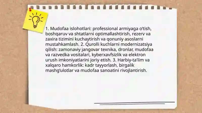 Milliy xavfsizlikni taminlash borasida amalga oshirilayotgan ishlar 3